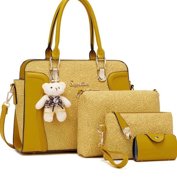 Women's Embroidery Tote Bag – Canvas Shoulder Purse With Top Handle, Crossbody Satchel